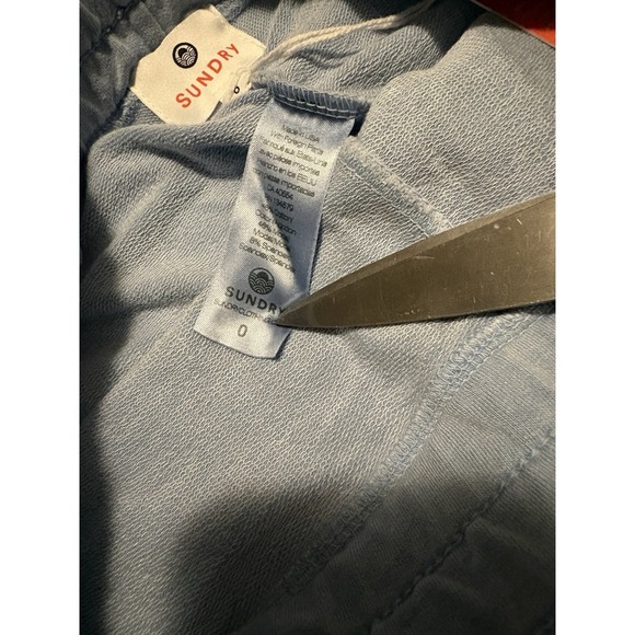 Sundry Blue Gray 8" Stretch Lounge Drawstring Shorts Size 0 - Small NWT - Picture 6 of 7